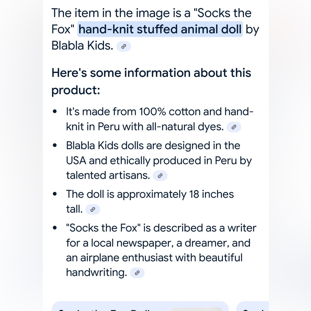 Blabla doll Fox in Socks - Picture 7 of 9
